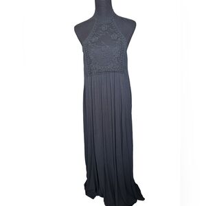 Abercrombie & Fitch Black Lace Halter Dress